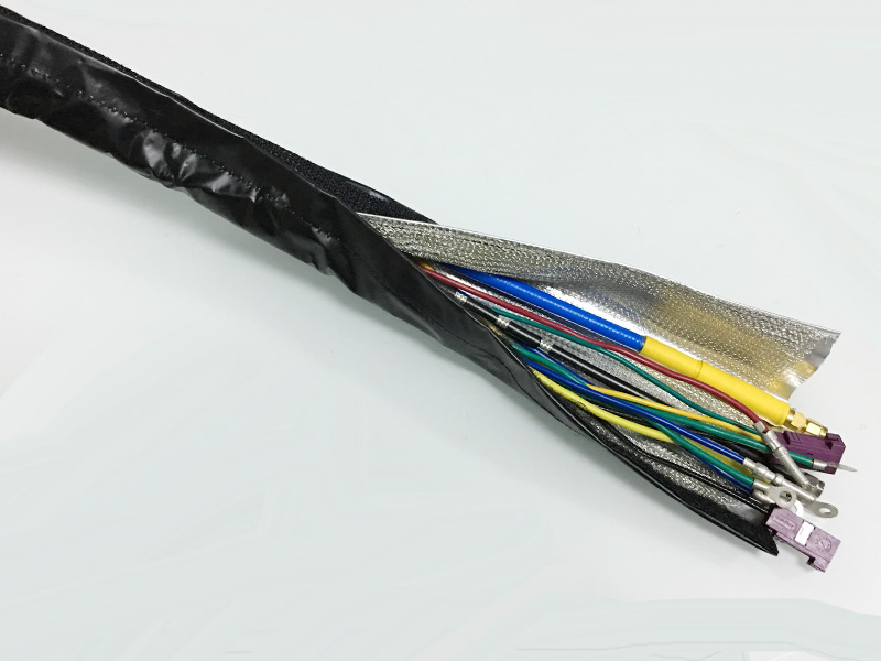 SMT-带网铝箔粘式屏蔽套管
